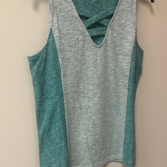 Doe & Rae Teal and Gray Tank Top - Picture 5 of 7